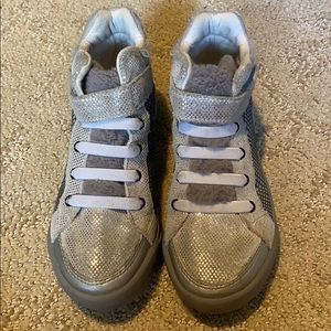 Girls silver high tops
